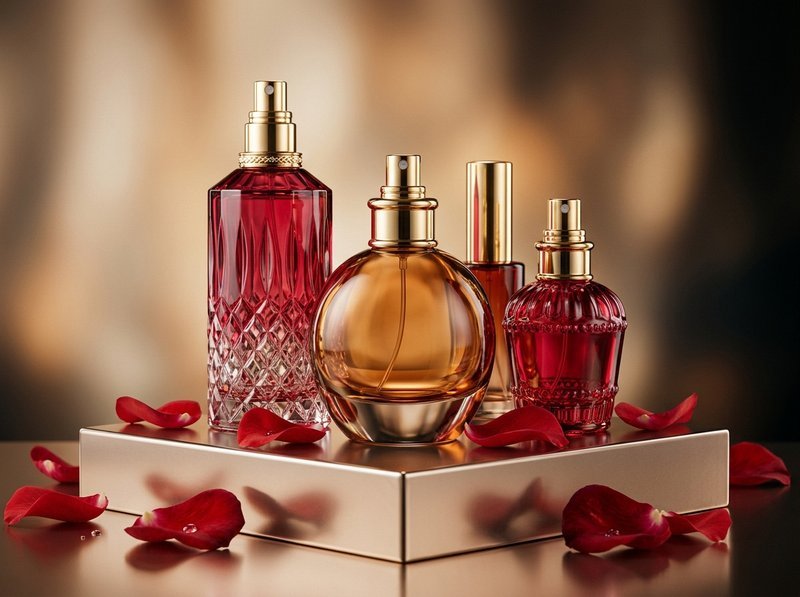 Luxury crystal perfume flacons and fine fragrances
